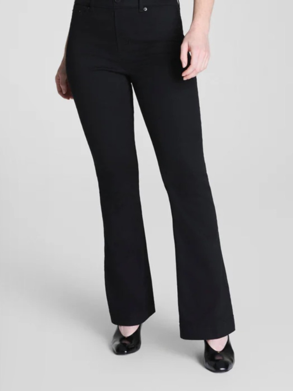 Spanx Black Flare Pull On Jeans Medium Stretch